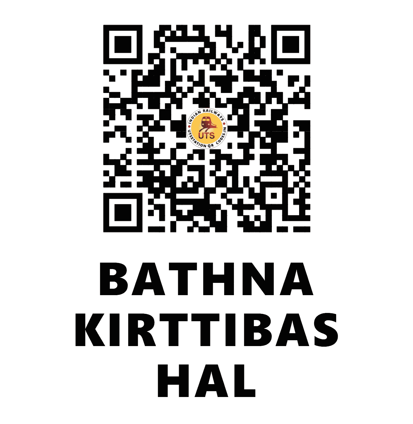 UTS QR Code for BATHNA KIRTTIBAS HAL - BTKB - ER (WEST BENGAL)